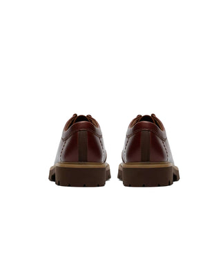 SCARPE UOMO IN PELLE MARRONE " CLEYHILL SEAM " 26186417 BROWN LEATHER CLARKS 