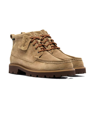 SCARPE UOMO " CLEYHILL HI " - DARK SAND 26320158 DARK SAND SUEDE CLARKS 