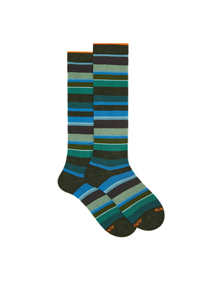 CALZA UOMO LUNGA RIGA MULTI - FORESTA/SORGENTE AP103413 32982 GALLO 