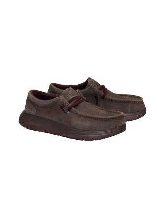 SCARPE UOMO " WALLY  COMF SUEDE " - MAJOR BROWN 41975 2KU HEY DUDE 
