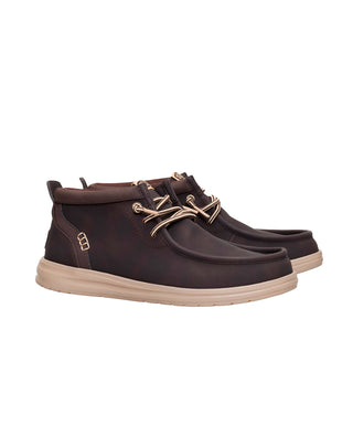 SCARPE UOMO " WALLY MID GRIP R CLASSIC" - MOLE BROWN 42051 2IV HEY DUDE 