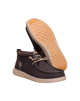 SCARPE UOMO " WALLY MID GRIP R CLASSIC" - MOLE BROWN 42051 2IV HEY DUDE 