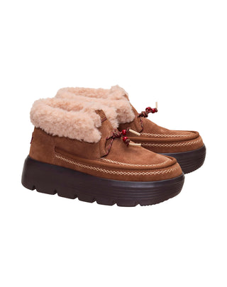SCARPONCINO DONNA " AUSTIN EDGE LOUNGE SUEDE " - COGNAC 45638 21N HEY DUDE 