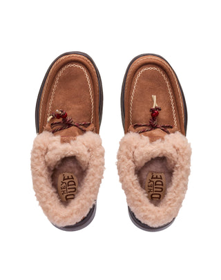 SCARPONCINO DONNA " AUSTIN EDGE LOUNGE SUEDE " - COGNAC 45638 21N HEY DUDE 