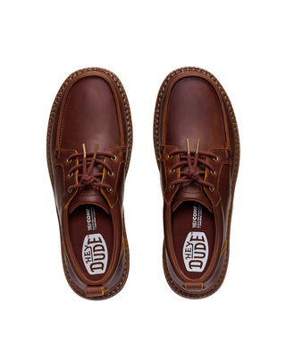 SCARPE UOMO " FLINT MOC IN PELLE " - PARTRIDGE MULTI 45650 20C HEY DUDE 