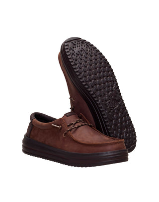 SCARPE UOMO "REV TUMBLED LEATHER " - SHAVED CHOCOLATE 45847 20K HEY DUDE 