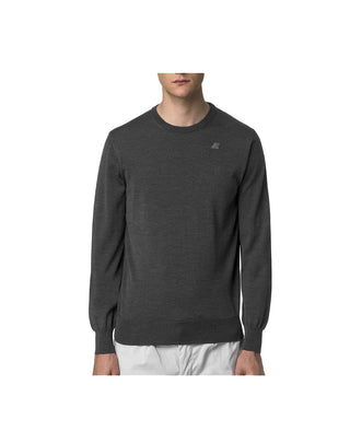 MAGLIONE UOMO "SEBASTIEN MERINO" - GREY MD MELANGE K2142EW 48M K-WAY 