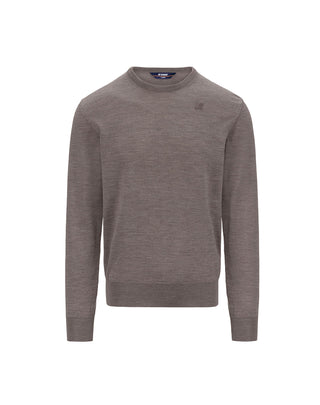 MAGLIONE UOMO "SEBASTIEN MERINO" - BEIGE TAUPE K2142EW WG9 K-WAY 