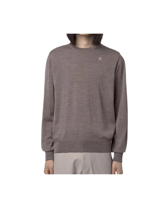 MAGLIONE UOMO "SEBASTIEN MERINO" - BEIGE TAUPE K2142EW WG9 K-WAY 
