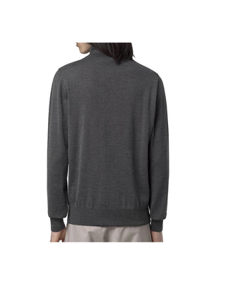 MAGLIONE A COLLO ALTO " HENRY " IN LANA MERINO - GREY MD MELANGE K2142FW 48M K-WAY 