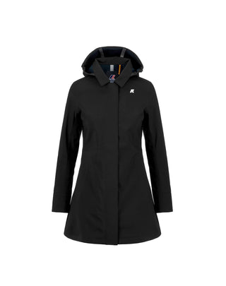 GIACCA IMPERMEABILE DONNA " MATHY BONDED " - BLACK PURE K2148BW A3C K-WAY 