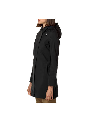 GIACCA IMPERMEABILE DONNA " MATHY BONDED " - BLACK PURE K2148BW A3C K-WAY 