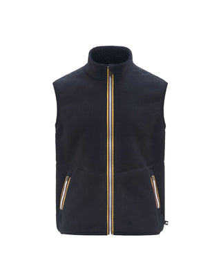GILET UOMO " YANNICK SHERPA POLAR DOUBLE FLEECE " - BLU K3132QW A2B K-WAY 