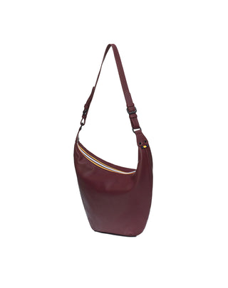 BORSA IN SIMIL PELLE " LEAPHEE " - VIOLET MAUVE WINE K31582W 345 K-WAY 