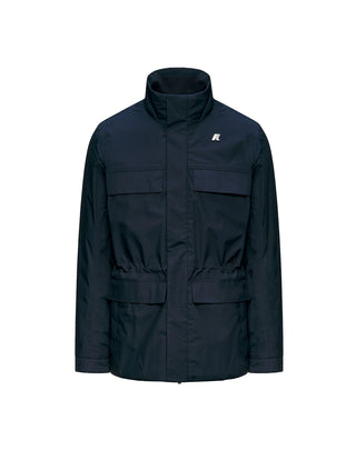 GIACCA UOMO " MANUENE WARM MICRO CANVAS " - BLU K4157EW K89 K-WAY 