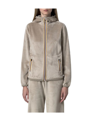 PILE DONNA REVERSIBILE "LILY VELOUR POLAR" - BEIGE CASHMERE K8138NW BB1 K-WAY 