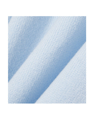 MAGLIONE GIROCOLLO UOMO IN LANA CARDATA - CELESTE AH2916 T01 LACOSTE 