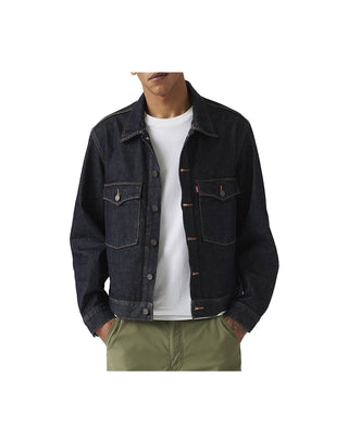 GIACCA JEANS UOMO " EMBARCADERO " - DENIM SCURO 0010P-0004 LOVE YOUR SMILE RINSE LEVI'S 