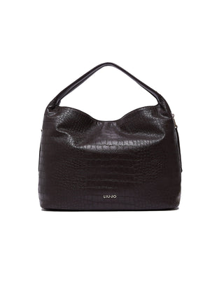 BORSA GRANDE IN ECO PELLE STAMPA COCCO - DEEP BROWN AF6057 91419 LIU JO 