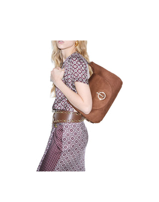 BORSA IN MICROFIBRA CON PATTA - TABACCO AF6113 09032 LIU JO 