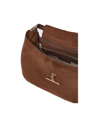 BORSA IN MICROFIBRA CON PATTA - TABACCO AF6113 09032 LIU JO 