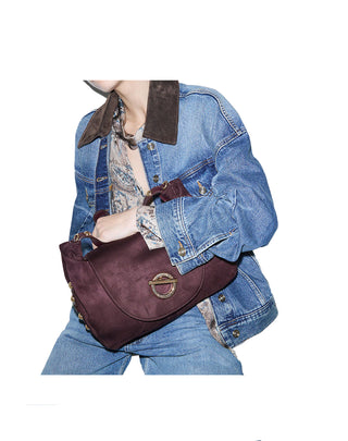 BORSA IN MICROFIBRA CON PATTA - MELANZANA AF6113 91718 LIU JO 