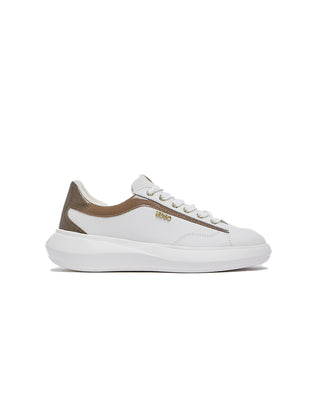 SNEAKERS IN PELLE " CASPER 01 " - BIANCO HABANA BF6051 S4187 LIU JO 
