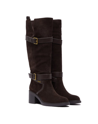 STIVALE ALTO IN SUEDE " COLBY 02 " - MOKA SF6053 S3365 LIU JO 
