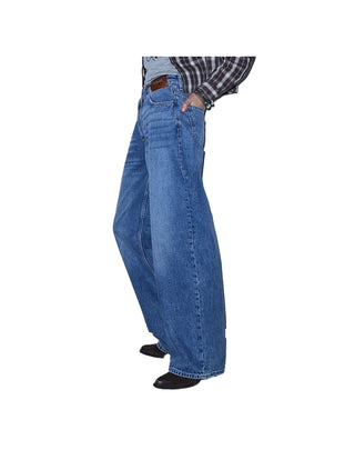 JEANS DONNA STRAIGHT CON CINTONE ASIMMETRICO UF6160 79108 LIU JO 
