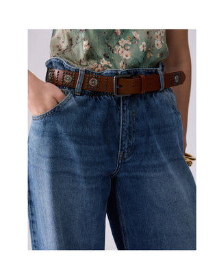 JEANS DONNA AMPIO CON CINTURA UF6186 79104 LIU JO 