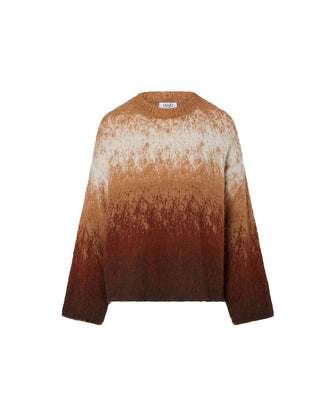 MAGLIONE DONNA JACQUARD IN LANA SPAZZOLATA WF6427 L9460 LIU JO 