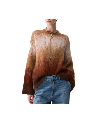 MAGLIONE DONNA JACQUARD IN LANA SPAZZOLATA WF6427 L9460 LIU JO 