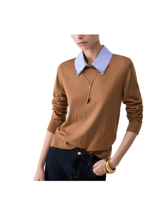 MAGLIONE DONNA CON COLLETTO RIMOVIBILE WF6452 L9440 LIU JO 