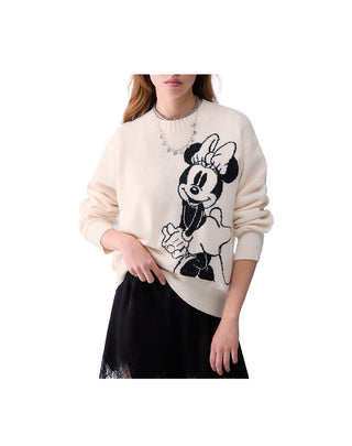 MAGLIA JACQUARD IN LANA MRS MOUSE - PANNA WF6455 L9450 LIU JO 