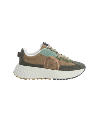 SNEAKERS IN VELLUTO "CARTER RUNNER W" - BEIGE/VERT KNVCDD04A4 SK NO NAME 