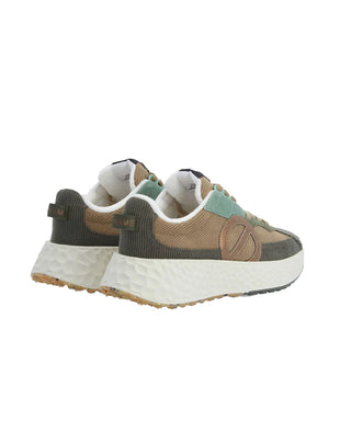 SNEAKERS IN VELLUTO "CARTER RUNNER W" - BEIGE/VERT KNVCDD04A4 SK NO NAME 