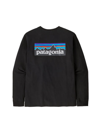 T-SHIRT UOMO MANICA LUNGA CON STAMPA POSTERIORE - NERO 38518 BLK PATAGONIA 