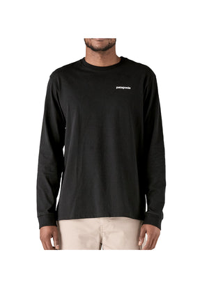 T-SHIRT UOMO MANICA LUNGA CON STAMPA POSTERIORE - NERO 38518 BLK PATAGONIA 