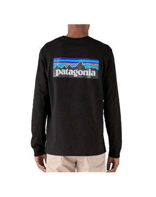 T-SHIRT UOMO MANICA LUNGA CON STAMPA POSTERIORE - NERO 38518 BLK PATAGONIA 