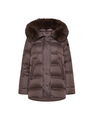 GIACCA DA DONNA "TAKAN MQN 04" CON BORDO IN PELLICCIA - MARRONE PED5439 194 PEUTEREY 