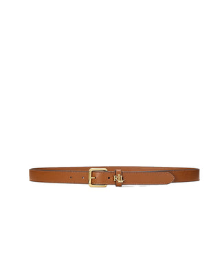 CINTURA IN PELLE PIENO FIORE DA DONNA CON LOGO - CUOIO 412968763 002 RALPH LAUREN 