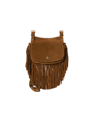BORSA A TRACOLLA " MARCY " CON FRANGE - TABACCO CHIARO 431P11793 001 RALPH LAUREN 