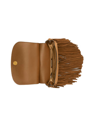 BORSA A TRACOLLA " MARCY " CON FRANGE - TABACCO CHIARO 431P11793 001 RALPH LAUREN 