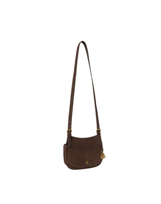 BORSA A TRACOLLA " MARCY " IN CAMOSCIO - MARRONE CASTAGNA 431P15642 004 RALPH LAUREN 