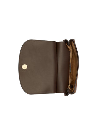 BORSA A TRACOLLA " MARCY " IN CAMOSCIO - MARRONE CASTAGNA 431P15642 004 RALPH LAUREN 