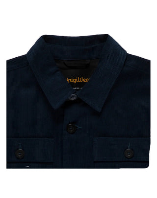 GIACCA CAMICIA UOMO IN COSTE DI VELLUTO " TOWER " - DARK BLUE C18300 F03700 REFRIGIWEAR 