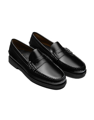 MOCASSINO IN PELLE NERA CON SUOLA GOMMAPIUMA "DAN PO LT" 731243W 902 SEBAGO 