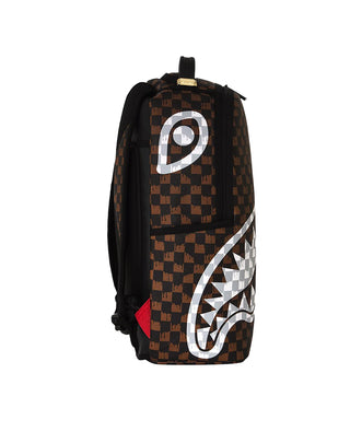 ZAINO UNISEX "BROWN AND CREAM DRIP CHECK SHARK" 910B8552NSZ U SPRAYGROUND 