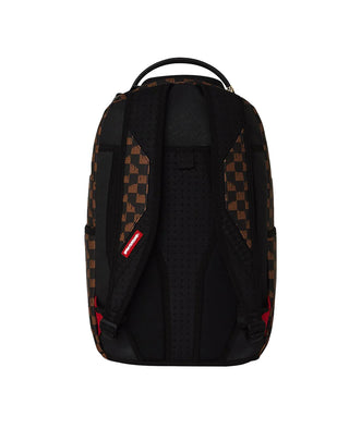 ZAINO UNISEX "BROWN AND CREAM DRIP CHECK SHARK" 910B8552NSZ U SPRAYGROUND 
