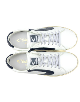 SNEAKERS UOMO IN NAPPA "TOURNAMENT" - BIANCO/BLU VT1237M BB VALSPORT 
